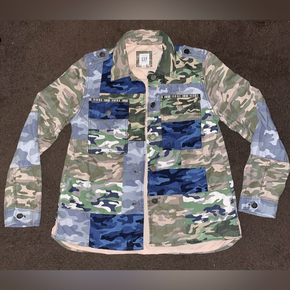 Gap Patch Camo Print Utility Jacket